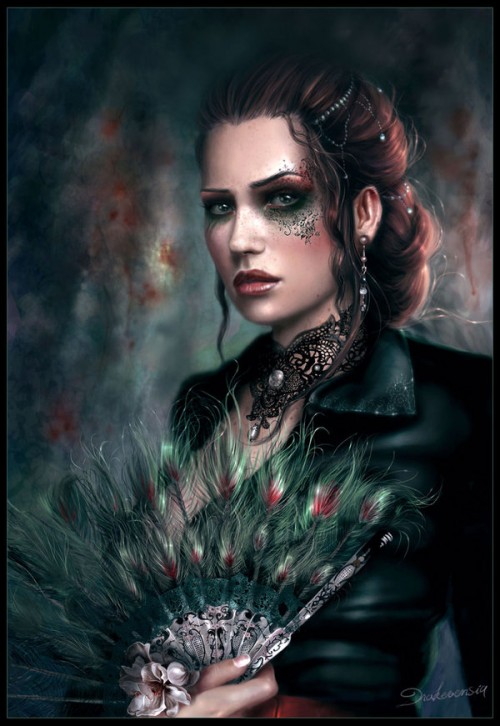 Lady in black by Drakevensia