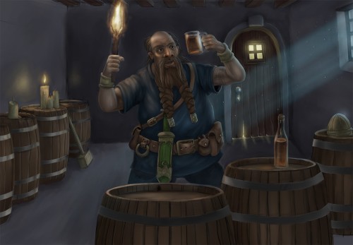 Dwarf Beer 6 pack side image by 