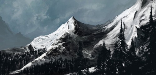 Snowy mountain by warnerator d4s