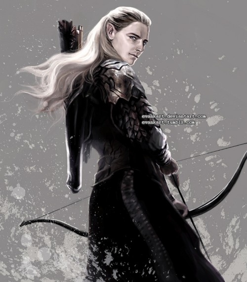 Legolas with his bow by evankart d78bngr
