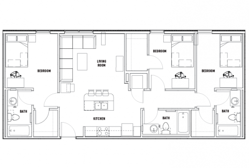 Callaway House 3 bed 3 bath Apartment 01