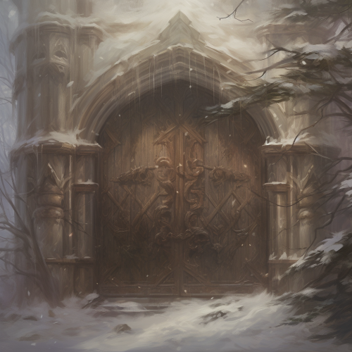 drzwi domu elfki
